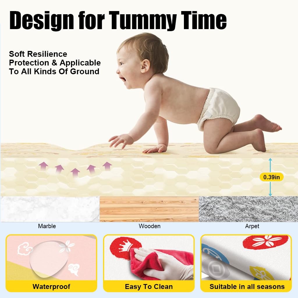 SNOWIE SOFT Baby Mats for Floor Baby Playing Mat Waterproof Folding Play Mat for Babies 0 to 12 Months Baby Play Gym & Mat Skin Friendly PE Baby Play Mats for Crawling Indoor Outdoor 70.8 x 39.3 Inch SNOWIE SOFT Baby Mats for Floor Baby Playing Mat Waterproof Folding Play Mat for Babies 0 to 12 Months Baby Play Gym & Mat Skin Friendly PE Baby Play Mats for Crawling Indoor Outdoor 70.8 x 39.3 Inch
